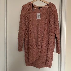 NWT Forever 21 Pink Sweater jacket CARDIGAN S/M